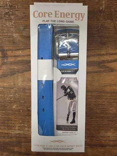 Core Energy Baseball Belt - Up To 46" - Light Blue - Support Level 6 - image 1