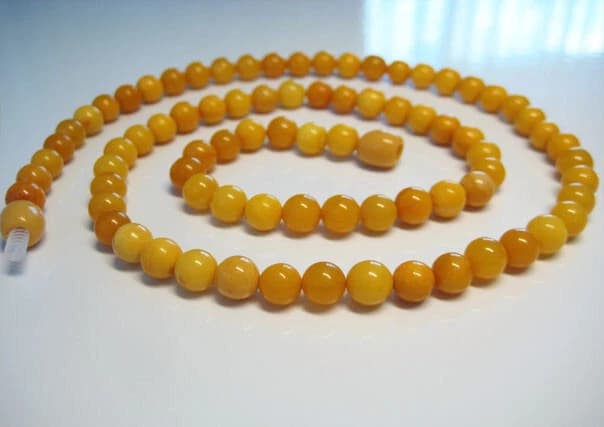 Genuine Round Butterscotch Amber Baltic Amber Necklace 19 inches - image 1