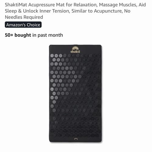 Shakti Mat Premium Acupressure Mat, LEVEL 2 Intensity in Shakti Black Massage - image 1