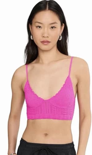 NWT Free People Intimately Heirloom Seamless Bra Bralette XS/S Dream Pop Pink - image 1