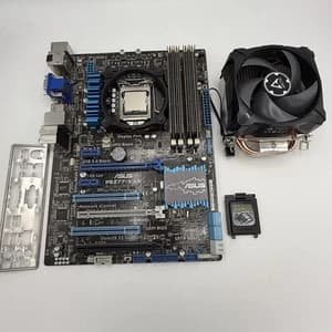 Intel i7 3770k Asus P8Z77-V 16GB DDR3 CPU Mobo & RAM Combo Lot + Arctic Cooler - image 1