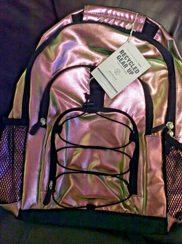 Pottery Barn Teen Gear UP Large Backpack Chameleon Color Shift Rose No Mono NWT - image 1