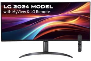LG 34" WQHD VA Curved Smart Monitor 34SR65QC-B - image 1