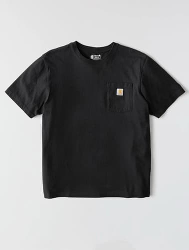 Carhartt K-87 Loose Fit Heavyweight Short Sleeve Pocket T-Shirt Shirt BLK - image 1