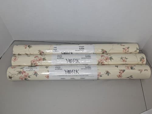 Vintage York Wallpaper LD 7041 Pink Floral 3 Double Rolls - image 1