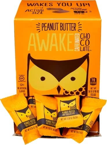 AWAKE Caffeinated Chocolate Energy Bites, Peanut Butter 50ct - image 1