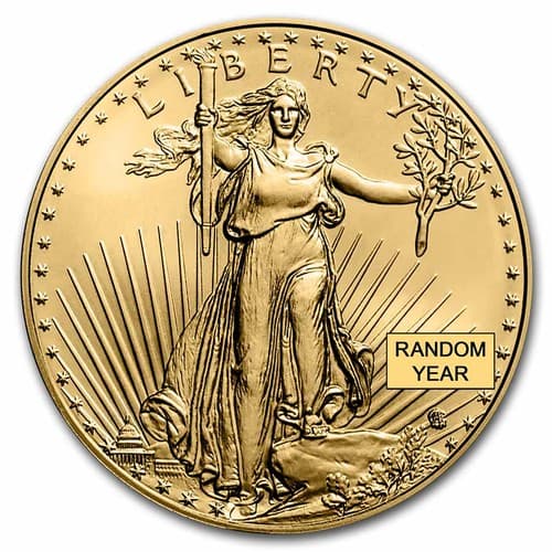 1 oz American Gold Eagle $50 Coin BU - Random Year - image 1