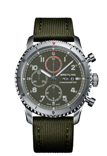 Breitling Aviator 8 Chronograph 43 Curtiss Warhawk Green Dial A133161A1L1X2 - image 1