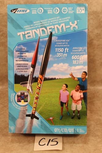 ESTES C15 TANDEM-X Model Rocket Launch Set - 2 High Performance Rockets - image 1