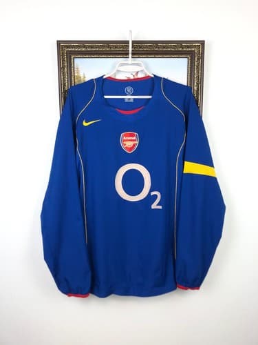 Arsenal Away Football Shirt 2004 Nike O2 Jersey Long Sleeve Size L - image 1