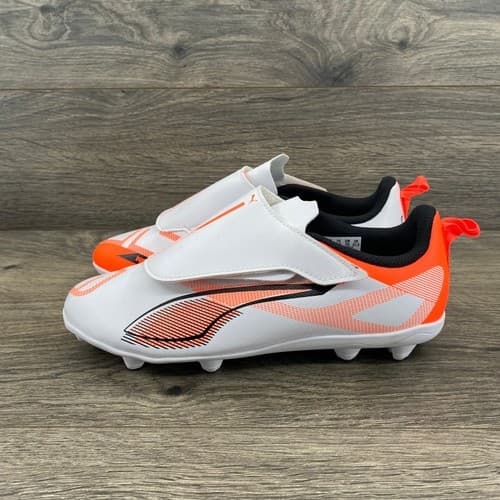 Puma Ultra 5 Play FG/AG Soccer Cleats Kids Size 3.5 White Fireglow - image 1