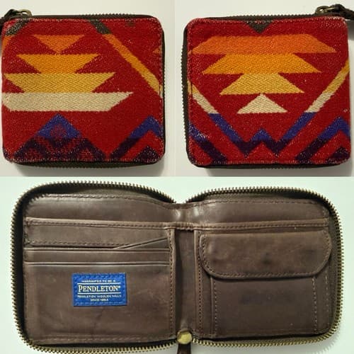 Pendleton Wool Zip Wallet Southwestern Pattern Zip Closure - image 1