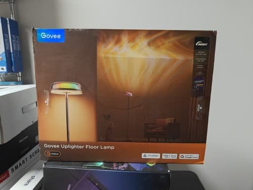 Govee Uplighter Floor Lamp RGBIC Ripple Projector H60b0 Living Room Bedroom New - image 1