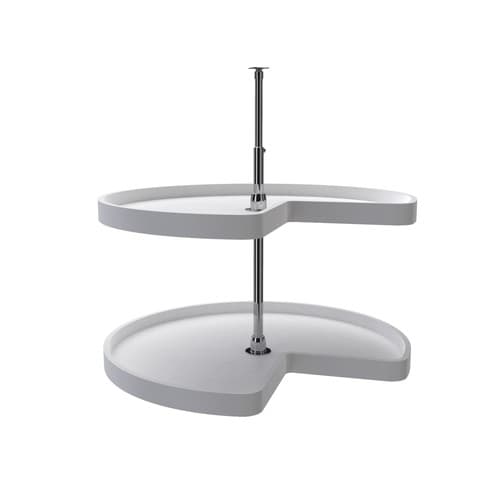Rev-A-Shelf 6472-32-11-52 32-Inch Polymer Kidney Shaped 2-Shelf Lazy Susan - image 1