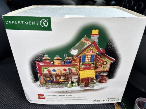 Department 56 Lego Building Creation Station North Pole Series Xmas Village 2001 - image 1