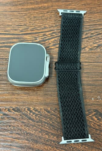 Apple Watch Ultra 49mm Titanium Case with Black Band - image 1