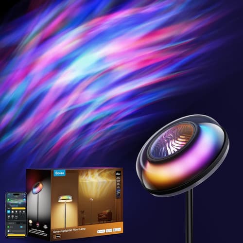 Govee Uplighter Floor Lamp for Living Room, RGBIC Ripple Projector, Floor Lamp f - image 1