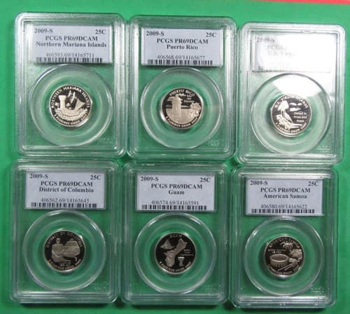6 Coin Set - 2009-S 25c U.S. Territories PCGS PR69 Ultra Cameo. (925172) - image 1