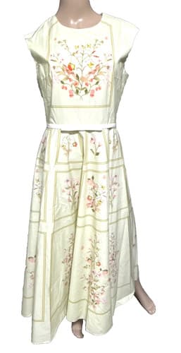 Giambattista Valli 2025 Runway Floral Midi Dress Italian 42 - image 1