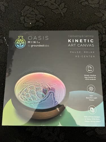 Sealed Oasis Mini Kinetic Sand Art Canvas RGB LED App Controlled 9” Gt NEW - image 1