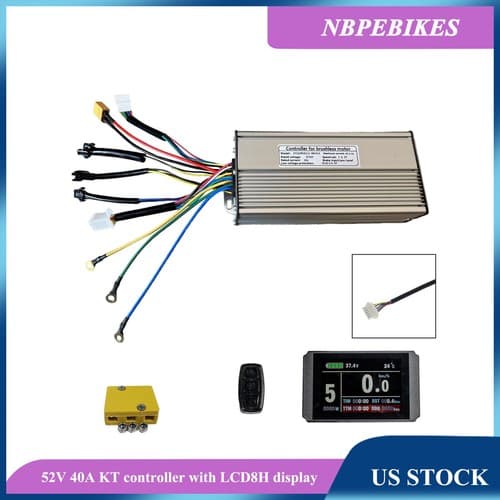 52V 40A KT 12FET BLDC Sine Wave Controller with LCD8H Display for 1500W-2000W Motor - image 1