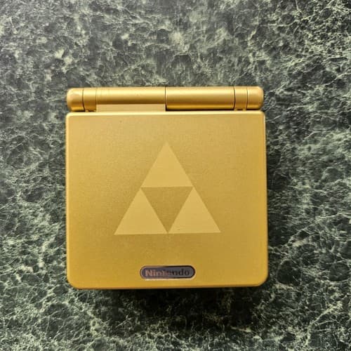 Nintendo Game Boy Advance SP Zelda Limited Edition Gold AUS with Carry Case and Charger - image 1