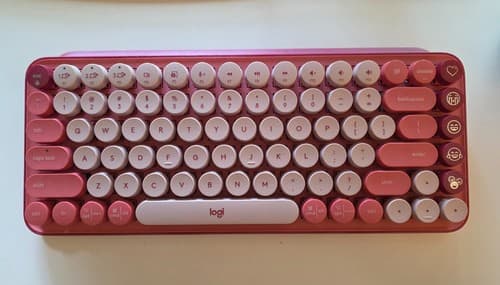 Logitech POP Keys Wireless Mechanical Emoji Keyboard - Heartbreaker, English... - image 1