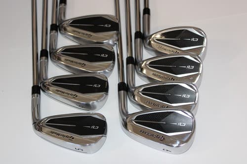 TaylorMade Qi Iron Set 5-PW, AW, SW DG95 Regular Flex, JumboMax Grips - image 1