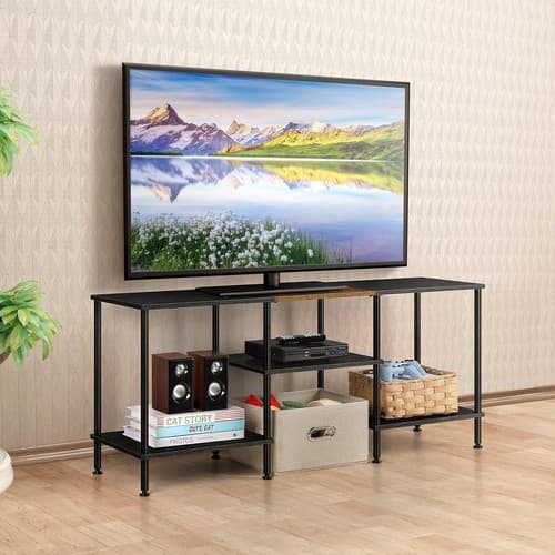 50 Inch Black TV Stand with Storage for Living Room - image 1