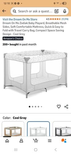 Dream On Me Zodiak Baby Playard, Breathable Mesh Sides, Soft Comfortable - image 1