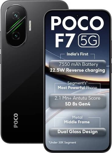 POCO F7 5G Black 256GB 12GB RAM NFC 6.83-inch Global Version - image 1