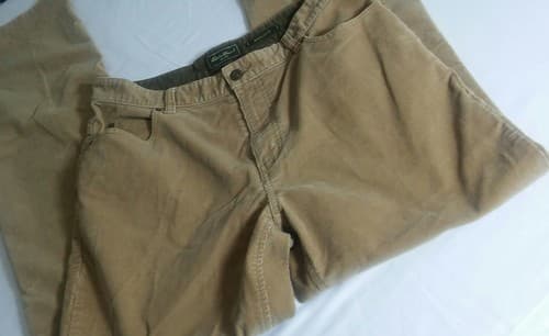 Eddie Bauer Women's Boot-Cut Fit Beige Corduroy Jeans Size 10 Tall - image 1