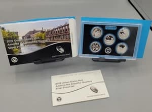 2019 S America the Beautiful Silver Quarters Proof Set OGP - image 1