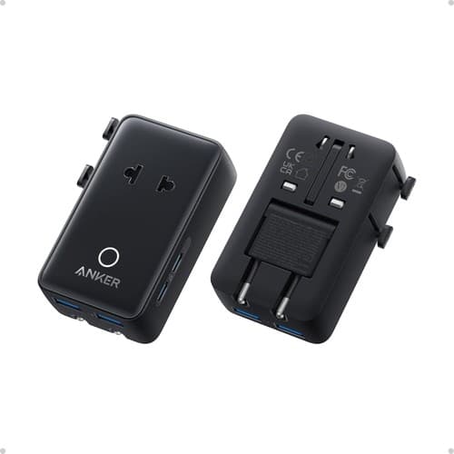 Anker Nano Travel Adapter 5-Port Plug w/ 1 AC+2 USB-A+2 USB-C Smart Temp Control - image 1