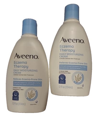 Aveeno Eczema Therapy Moisturizing Cream 12 oz - 2 Bottles - image 1