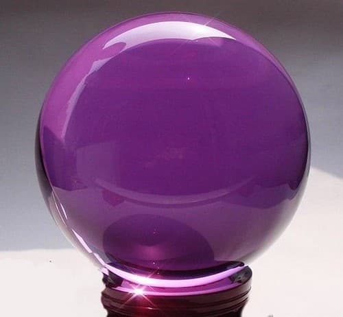 80mm+Stand Asian Rare Natural Quartz Purple Magic Crystal Healing Ball Sphere AA - image 1