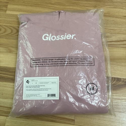 New In Package Glossier Hoodie Original Pink Size Medium Limited Edition NWT - image 1