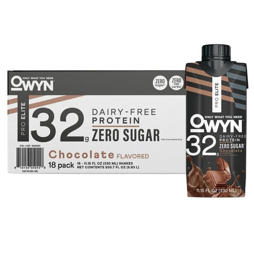 OWYN Pro Elite Protein Shake, Chocolate, 11.15 fl oz, 18-pack - image 1