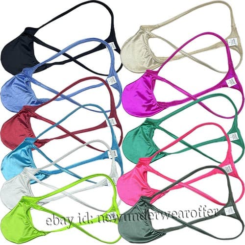 Mens Shiny Bikini Thong Underwear Touch Feeling G-string Contour Pouch Tangas - image 1