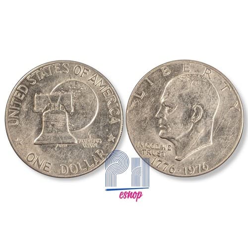 1976-D Eisenhower Liberty Bell Moon Type 2 One Dollar US Bicentennial Coin - image 1