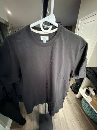 Tomorrow’s Laundry Black Crewneck Tee Mens Small Cotton Classic Essential - image 1
