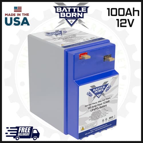 Battle Born 100Ah 12V GC2 LiFePO4 Deep Cycle Battery | For RV and Off Grid Power - image 1