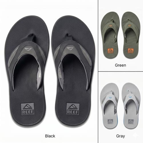 Reef Mens Cushion Fanning Flip Flops Water Friendly Comfort Beach Sandals New - image 1