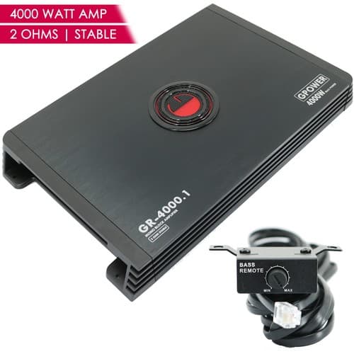 New Gravity GR4000.1 Monoblock 4000 WATTS Class AB Car Audio Stereo Amplifier - image 1