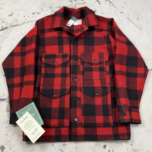 Vintage Filson 100% Wool Plaid Mackinaw Cruiser Jacket Coat Size 40 Style 10043 - image 1