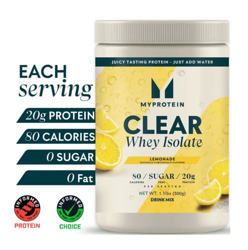 MyProtein Clear Whey Protein Isolate, Lemonade, 1.1 lb, 20 Servings - image 1
