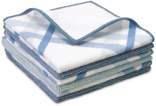 Dish Cloths For Washing Dishes Microfiber Cleaning Cloth For Home Blue/plaid 12 - image 1