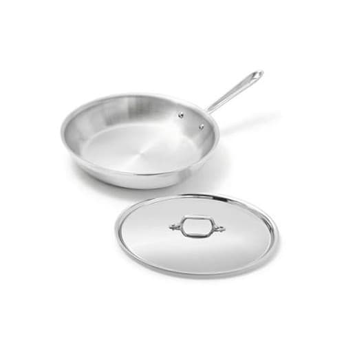 All-Clad D3 Stainless Steel 10 inch Frying Pan 10" Stainless Steel pan with lid - image 1