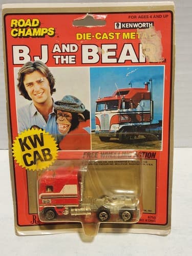 BJ And The Bear Road Champs Kenworth KW Cab Truck On Card 1981 - image 1