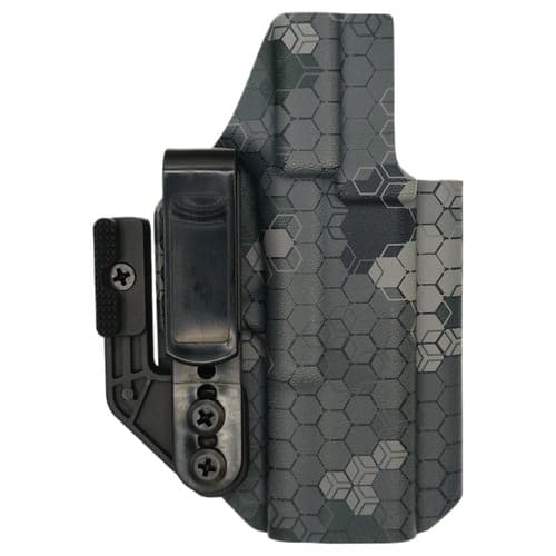 Inside-the-Waistband (IWB) Tuckable Kydex Holster - Hexcamo Gray - Optic Ready for Glock 17/22/31/47/MOS - image 1